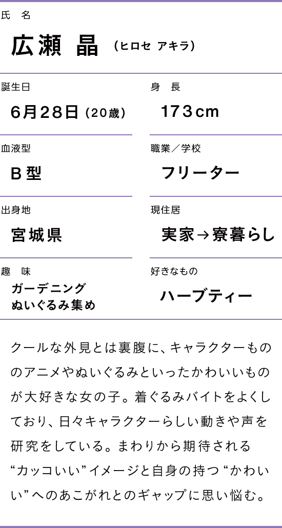 広瀬 晶のプロフィール